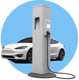 Voiture électrique en recharge